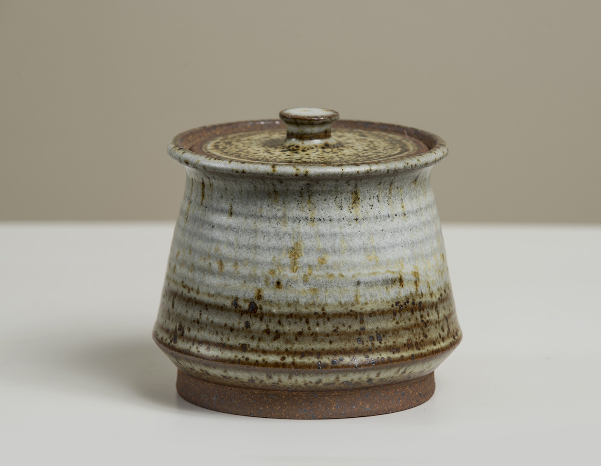 Grey Brown Lidded Jar  Image